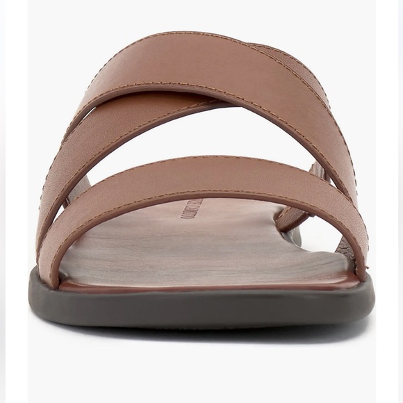 Vince Camuto Men’s COGNAC Waely Criss Cross Leather Upper Slide Sandal NEW NIB - Picture 13 of 16